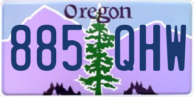 OR license plate 885QHW