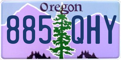 OR license plate 885QHY