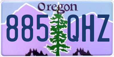 OR license plate 885QHZ