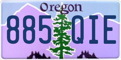 OR license plate 885QIE
