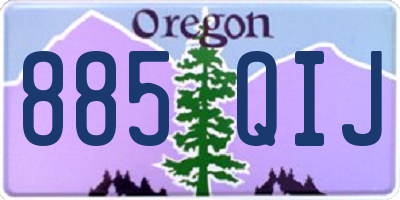 OR license plate 885QIJ