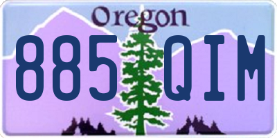 OR license plate 885QIM