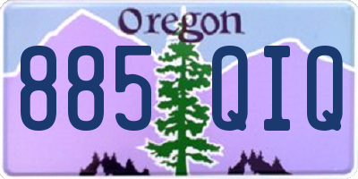 OR license plate 885QIQ