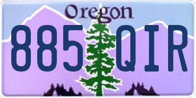 OR license plate 885QIR