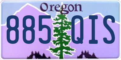 OR license plate 885QIS
