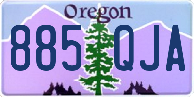 OR license plate 885QJA