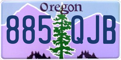 OR license plate 885QJB