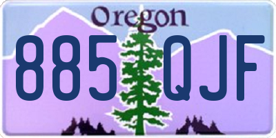 OR license plate 885QJF
