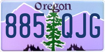 OR license plate 885QJG