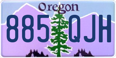 OR license plate 885QJH
