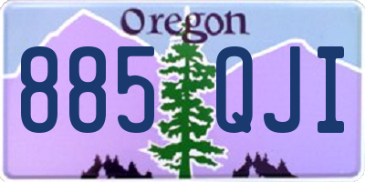 OR license plate 885QJI