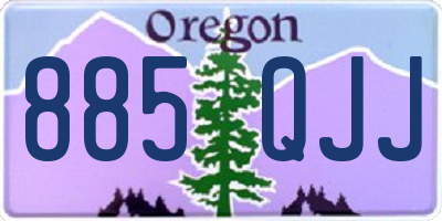 OR license plate 885QJJ