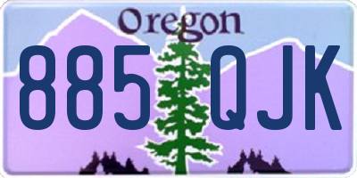OR license plate 885QJK