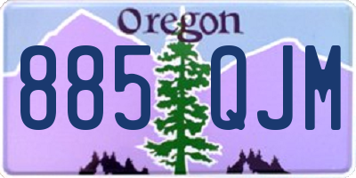 OR license plate 885QJM