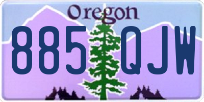 OR license plate 885QJW