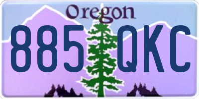 OR license plate 885QKC