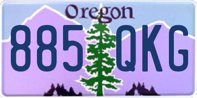OR license plate 885QKG
