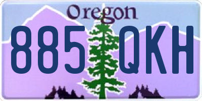 OR license plate 885QKH