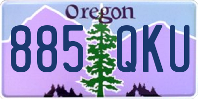 OR license plate 885QKU