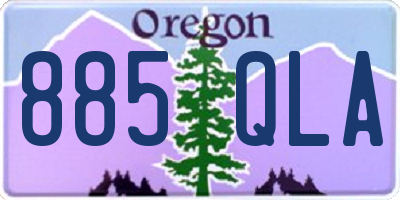 OR license plate 885QLA