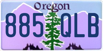 OR license plate 885QLB