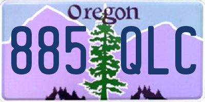 OR license plate 885QLC