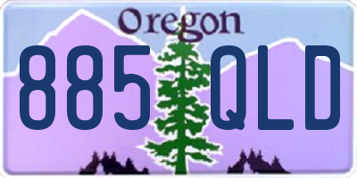 OR license plate 885QLD