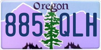 OR license plate 885QLH