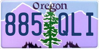 OR license plate 885QLI