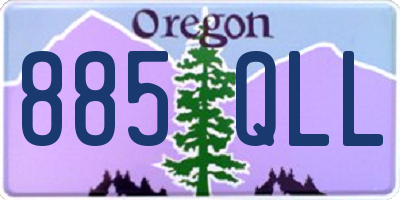OR license plate 885QLL