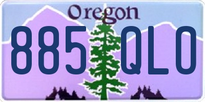 OR license plate 885QLO
