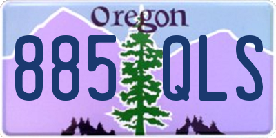 OR license plate 885QLS