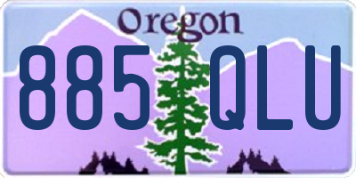 OR license plate 885QLU