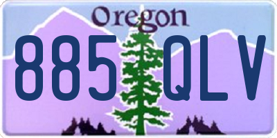 OR license plate 885QLV