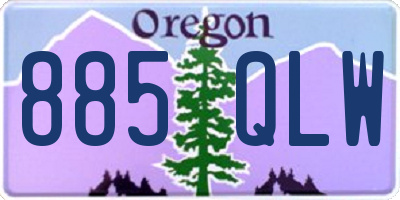 OR license plate 885QLW