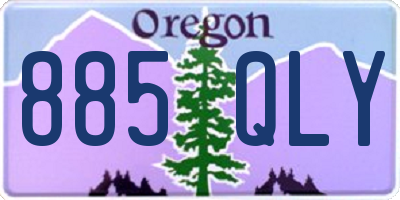 OR license plate 885QLY
