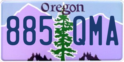 OR license plate 885QMA