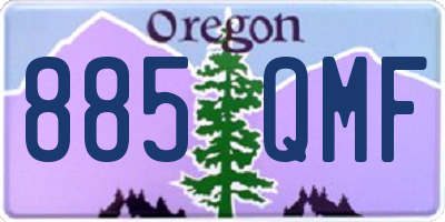 OR license plate 885QMF