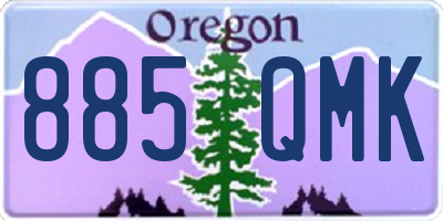 OR license plate 885QMK