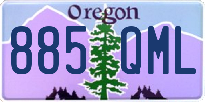OR license plate 885QML