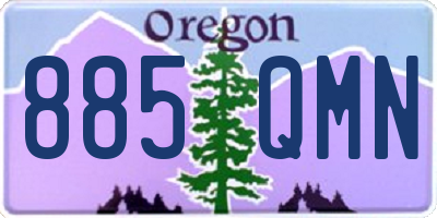 OR license plate 885QMN