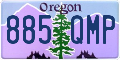 OR license plate 885QMP