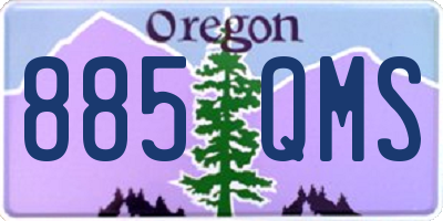 OR license plate 885QMS