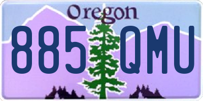 OR license plate 885QMU