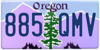 OR license plate 885QMV