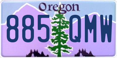 OR license plate 885QMW