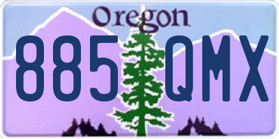 OR license plate 885QMX