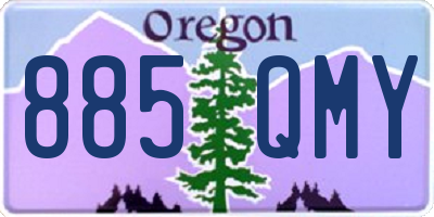 OR license plate 885QMY