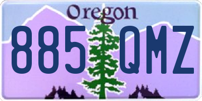 OR license plate 885QMZ