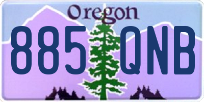 OR license plate 885QNB